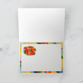 Ribboned Poinsettia-Weihnachtskarte Feiertagskarte (Innenseite)