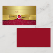 RIBBONROT, Goldblume Platzkarte (Vorne/Hinten)