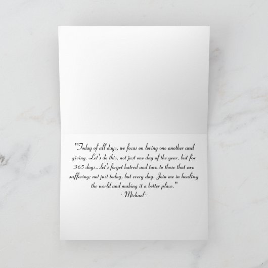 "Ribbons and lights" Feiertagskarte (Innenseite)