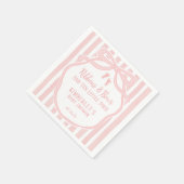 Ribbons Bows Ten Little Toes Bow Girl Baby Shower Serviette (Ecke)