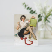 Ribbons Button Up Postkarte (Stehend Vorderseite)