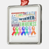 Ribbons für einen Zweck Silbernes Ornament (Links)