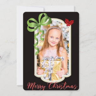 Ribbons & Hollies, Weihnachtskarte für zwei Fotos Feiertagskarte