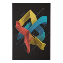 Ribbons in Motion - Abstrakte geometrische Wandkun