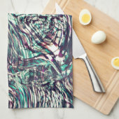 Ribbons oder Schleifen, die ausweichend durchquert Geschirrtuch (Viertel Falte)