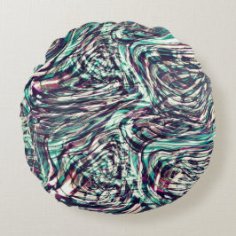 Ribbons oder Schleifen, die ausweichend durchquert Rundes Kissen