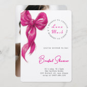 Ribbons & Romance Bridal Shower Einladung (Vorne/Hinten)