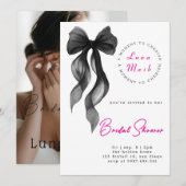 Ribbons & Romantisches Brautparty Einladung (Vorne/Hinten)