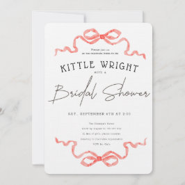 Ribbons & Romantisches Brautparty Einladung