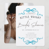 Ribbons & Romantisches Brautparty Einladung (Vorne/Hinten)