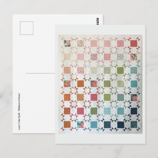 Ribbons & Rose Postkarte (Vorne/Hinten)