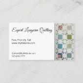 Ribbons & Rose Quilt Voll anpassbare Biz-Karten Visitenkarte (Vorderseite)