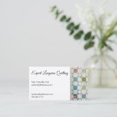 Ribbons & Rose Quilt Voll anpassbare Biz-Karten Visitenkarte (Stehend Vorderseite)