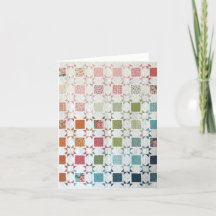 Ribbons & Roses Quilt personalisierte Grußkarte