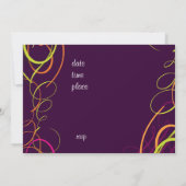 Ribbons/Swooshes Abschluss Einladung Foto/Pflaume (Rückseite)