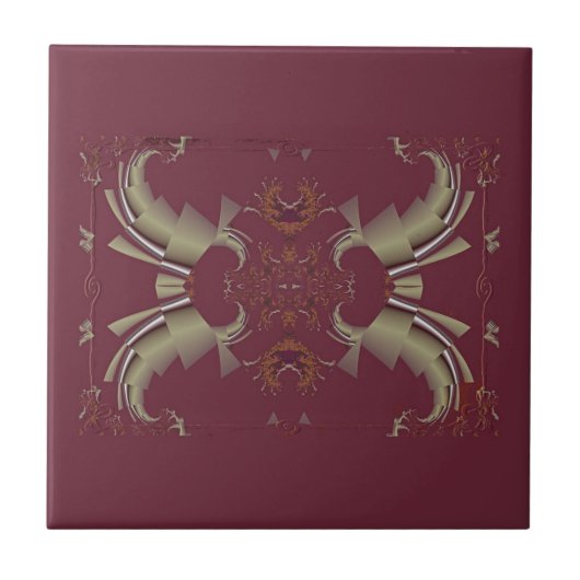 Ribbons to Claws - Burgund Fliese (Vorderseite)