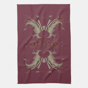 Ribbons to Claws - Burgund Handtuch