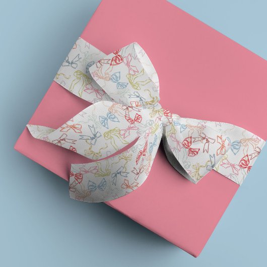 Ribbons und Bows - farbenfrohe Wasserfarbe Ripsband