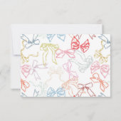 Ribbons und Bows Farbenfrohe Wasserfarbe Vielen Da Dankeskarte (Rückseite)