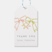 Ribbons und Bows Farbenfrohe Wasserfarbe Vielen Da Geschenkanhänger (Vorderseite)