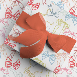 Ribbons und Bows Wasserfarbe Geburtstag Geschenkpapier