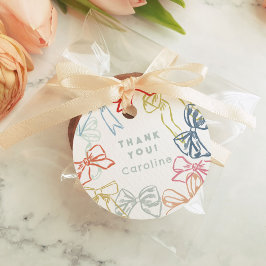 Ribbons und Bows Watercolor - Geburtstag Vielen Da Geschenkanhänger