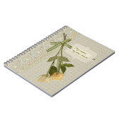 Ribbons und hängende Rose CC0833 Romantischer Retr Notizblock (Linke Seite)