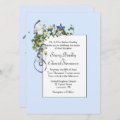 Ribbons und Starfish Bubbles Blau Einladung (Vorne/Hinten)