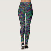 Ribbons verwoben mit dunklen Farben Leggings (Rückseite)