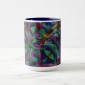 Ribbons verwoben mit dunklen Farben Tasse (Zentrum)