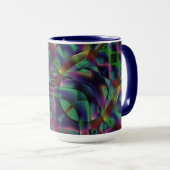 Ribbons verwoben mit dunklen Farben Tasse (VorderseiteRechts)