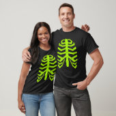 Ribcage Distressed Spooky Skeleton T-Shirt (Unisex)