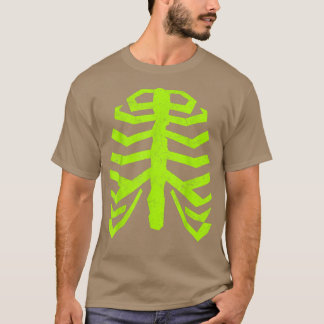 Ribcage erschüttertes Spooky Skelett T-Shirt