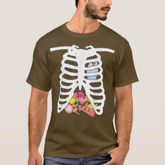RibCage Halloween Skeleton Kostüm Candy XRay Gif T-Shirt