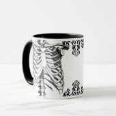 Ribcage Skeleton gotische Kaffee-Tasse Tasse (Vorderseite Links)