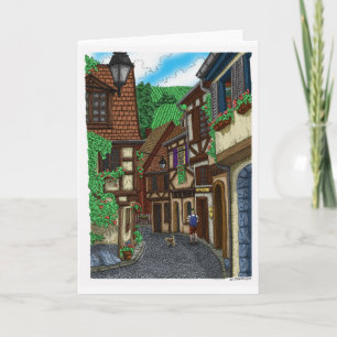 Ribeauville - In Color Greeting Card Feiertagskarte