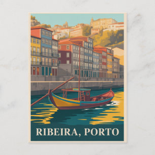 Ribeira, Porto Portugal Feiertagspostkarte
