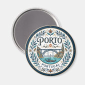 Ribeira, Porto Portugal Magnet (Vorderseite/Rückseite)