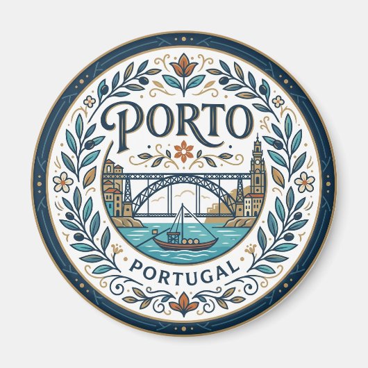 Ribeira, Porto Portugal Magnet (Vorne)