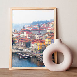 Ribeira und Douro River. Porto, Portugal Fotodruck