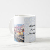 Ribeira und Douro River. Porto, Portugal Kaffeetasse (Vorderseite Links)