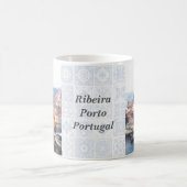 Ribeira und Douro River. Porto, Portugal Kaffeetasse (Mittel)