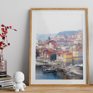 Ribeira und Douro River. Porto, Portugal Poster