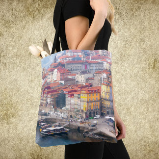 Ribeira und Douro River. Porto, Portugal Tasche
