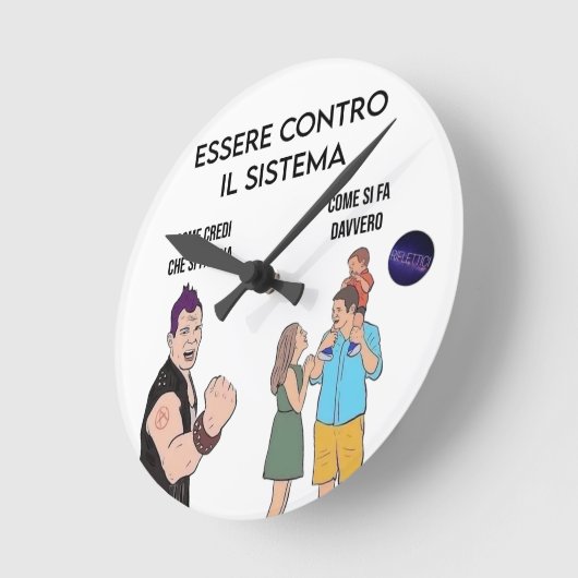 Ribellione Runde Wanduhr (Winkel)