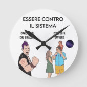 Ribellione Runde Wanduhr (Vorderseite)