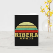 Ribera New Mexico Vintage Retro Sunset _1 Karte (Gelbe Blume)