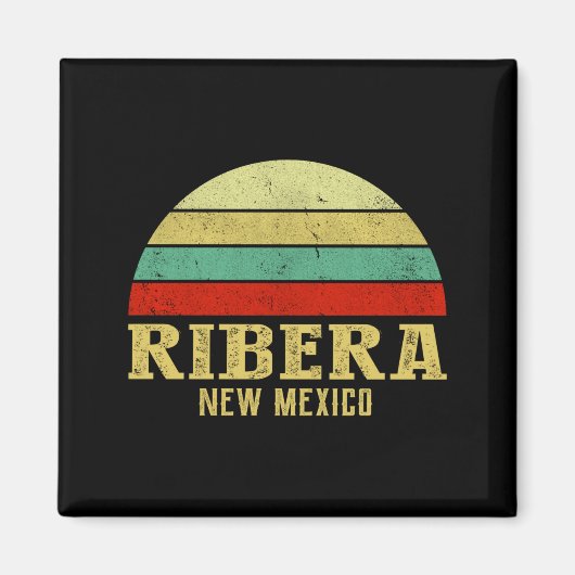Ribera New Mexico Vintage Retro Sunset _1 Magnet (Vorne)