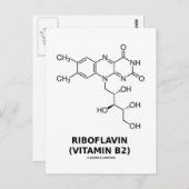 Riboflavin (Vitamin B2) Chemisches Molekül Postkarte (Vorne/Hinten)