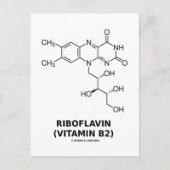 Riboflavin (Vitamin B2) Chemisches Molekül Postkarte (Vorderseite)